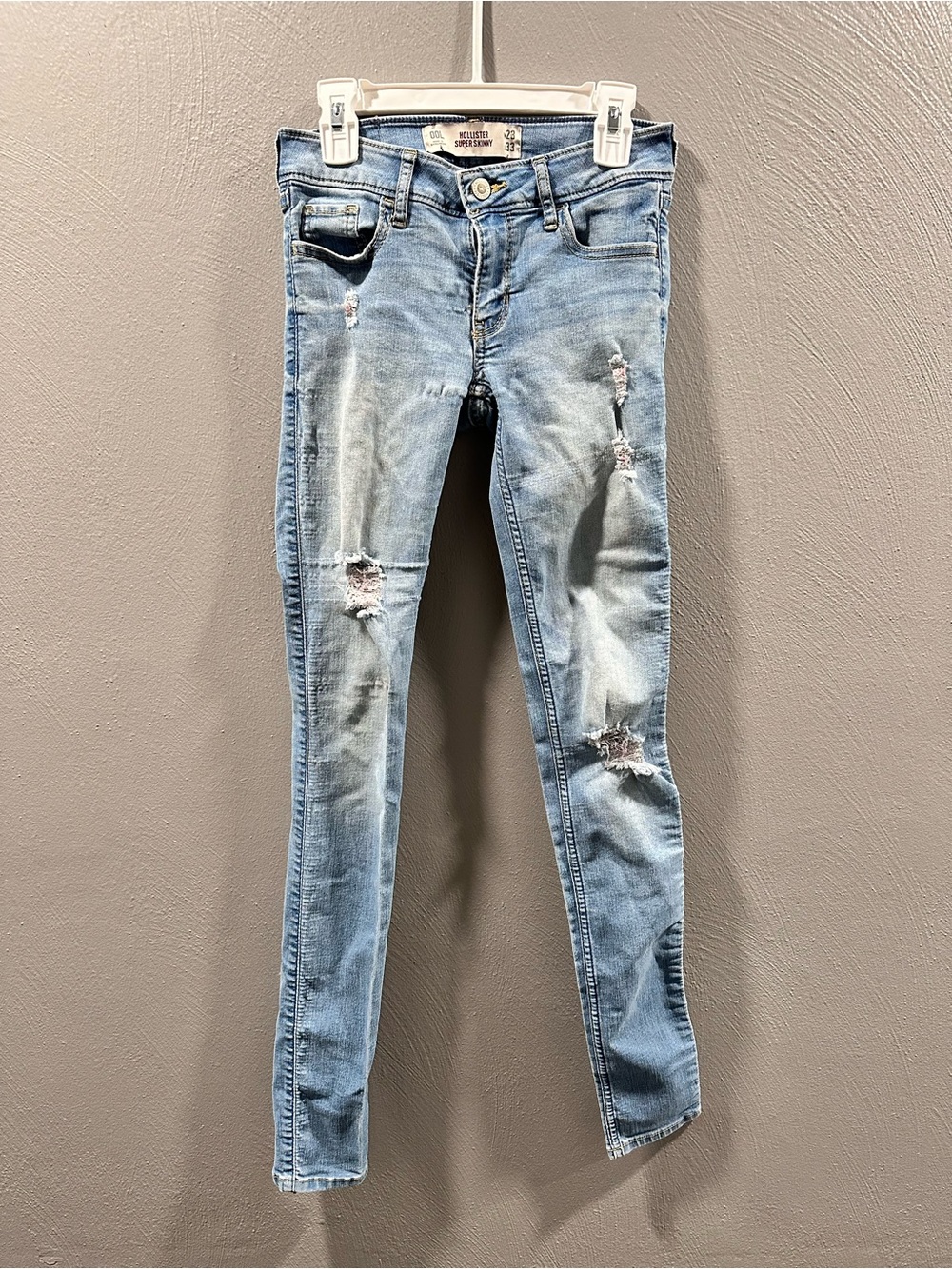 Vintage Hollister Light Blue Skinny Distressed Jeans